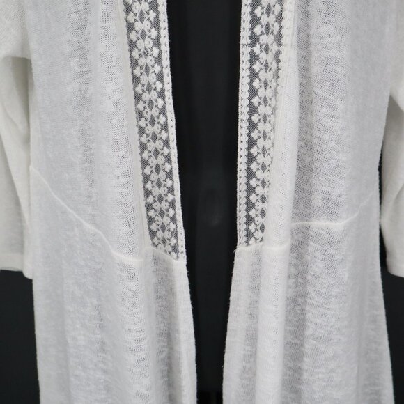 Torrid Cardigan Womens 0 White Boho Ethereal Resort Coastal Crochet Grannycore - Picture 9 of 16